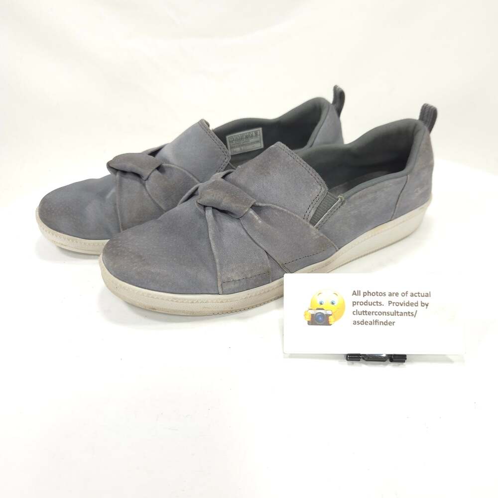 Skechers Madison Avenue Bow Slip On Loafer Shoe Womens Size 7.5 100404 Gray